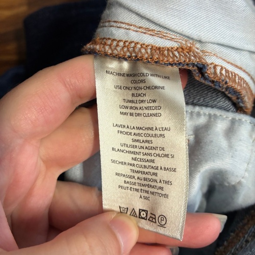 Anthropologie Pilcro Womens Seamed Flounce High Rise Wide Leg Jeans Size 28 Blue - Picture 10 of 15